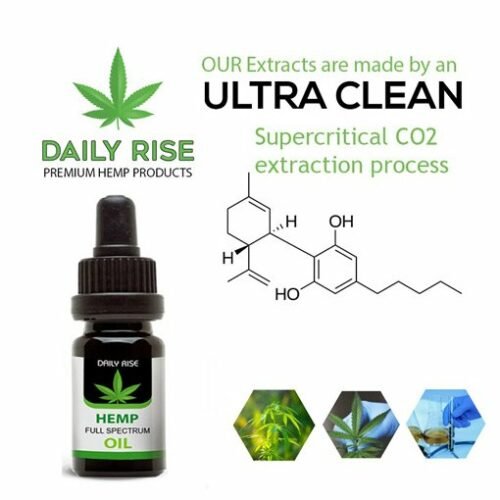 Daily Rise Hemp Oil CBD Extract - 10ml - Full Spectrum - 3 Strengths 6 Daily rise oil hemp oil uk