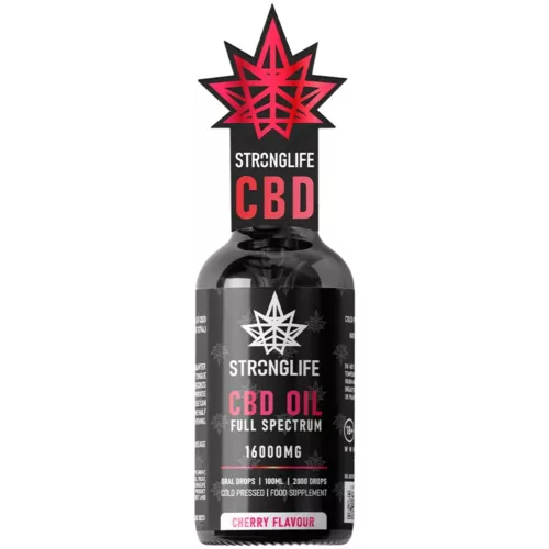 Stronglife Full Spectrum CBD Oil Oral Drops 16000mg Cherry Flavoured CBD Oil