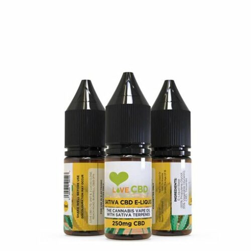 Love CBD E-Liquid: Sativa - 250mg CBD -10ml 3 lovecbd sativa eliquid 2 - Love CBD E-Liquid: Sativa - 250mg CBD -10ml
