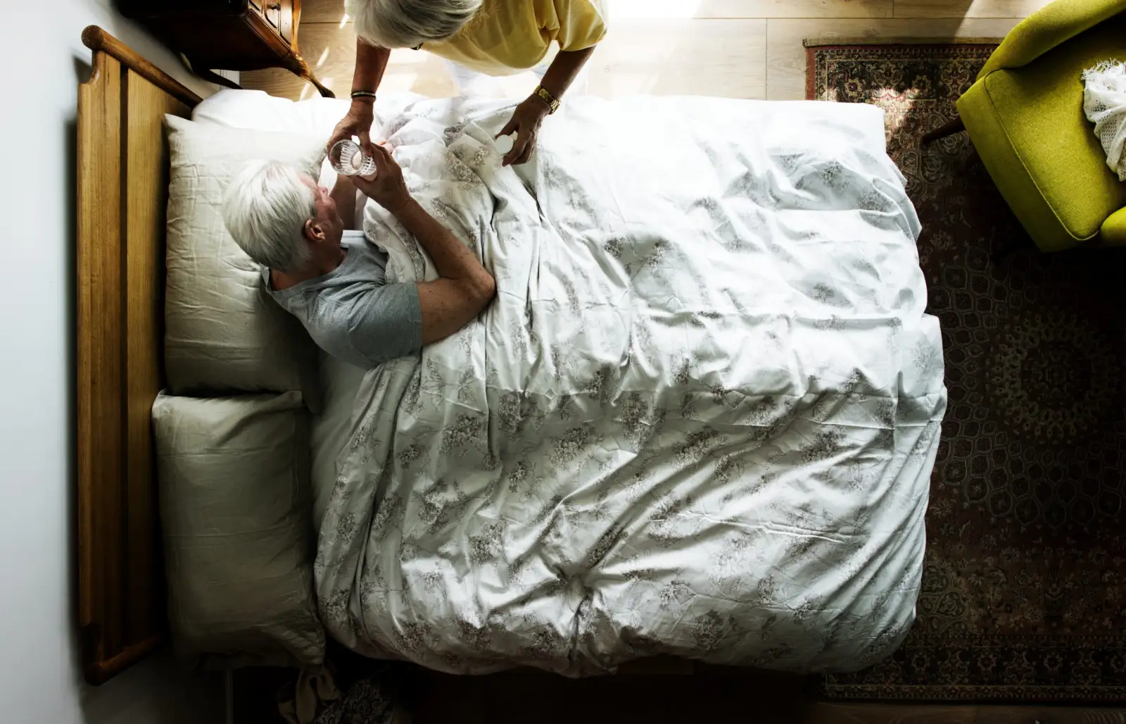elderly woman taking care of an elderly man PVC69QB scaled opt - What Does CBD Do? [The Best And Ultimate Guide To CBD In 2024]