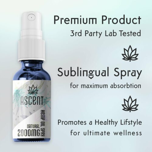 2 - Ascent CBD Oil Spray - Full Spectrum - 30ml - 2 Strengths