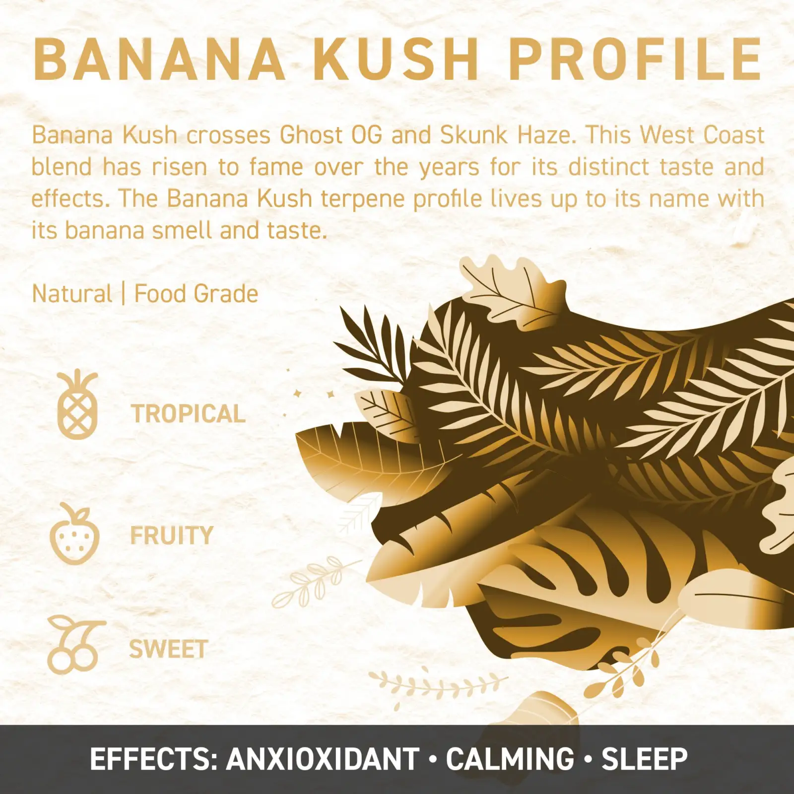 bananna kush 1 opt - Juicy Dutch CBD E-Liquid - Terpene Edition – 50ml – 16 Cannabis Strain Flavours – 3 Strengths