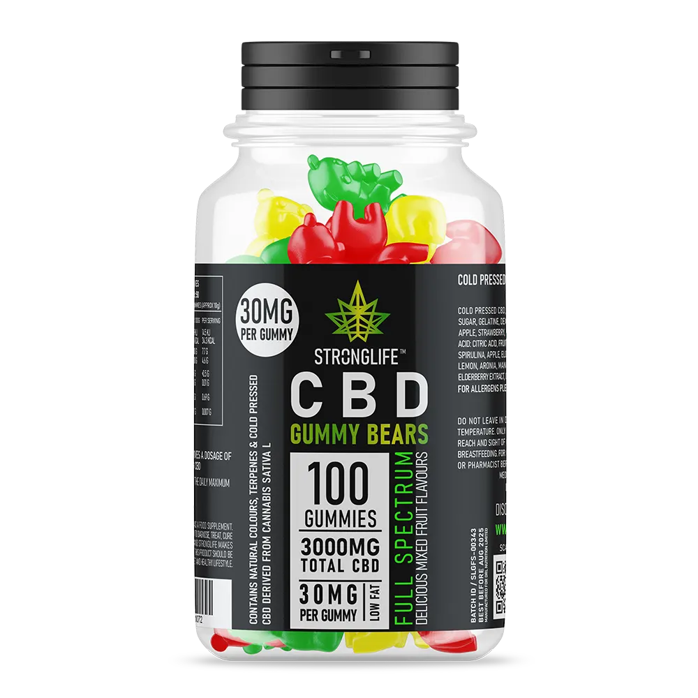 Stronglife 3000mg Full Spectrum CBD Gummies CBD Gummy Bears CBD Jellies