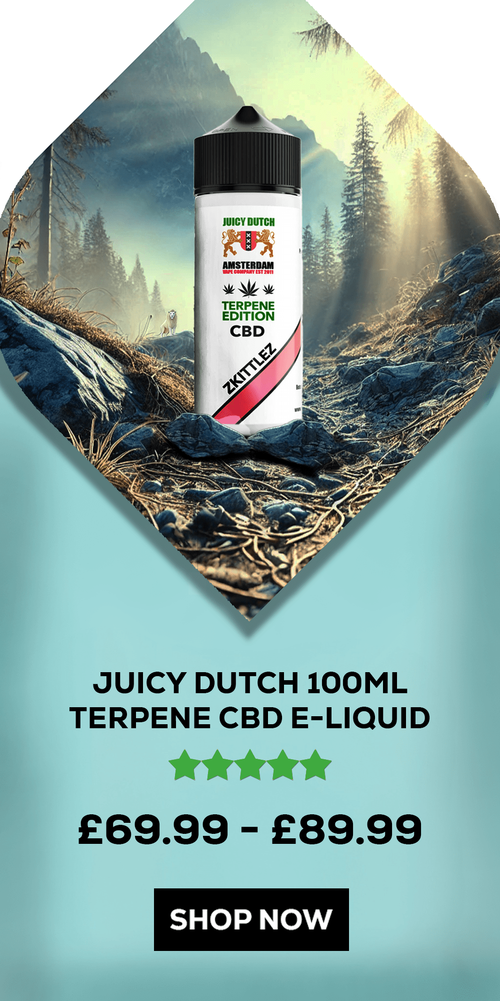 BritishCBD | Leading Supplier of CBD & Hemp Products 32 Juicy Dutch Terpene CBD Vape Juice Terpene CBD E-Liquid