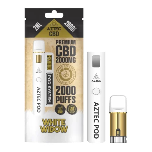 Aztec CBD Pod System CBD pod Vape Kit 2000MG White Widow