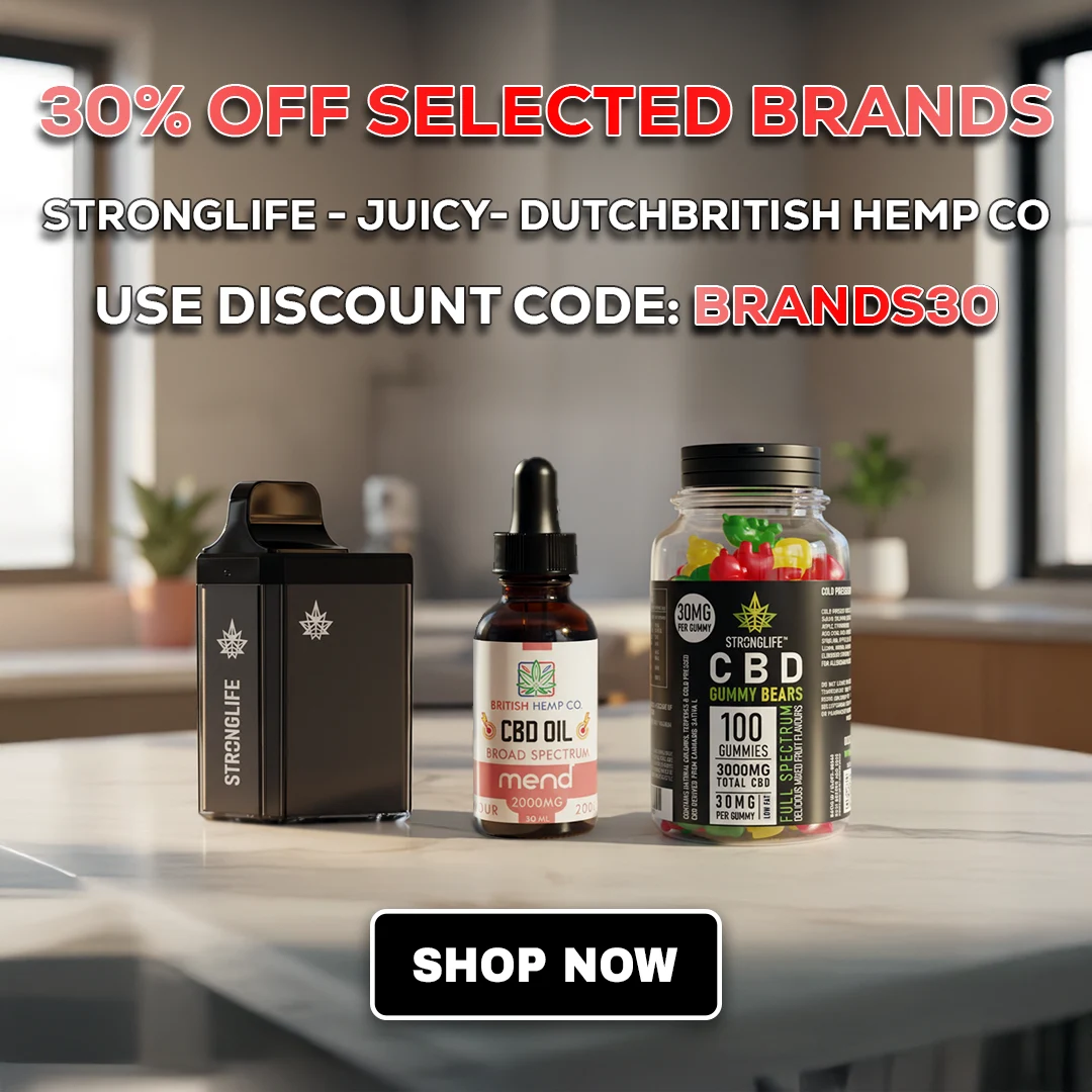 British CBD brands 30 CBD gummies CBD oils CBD e liquids CBD pod devices