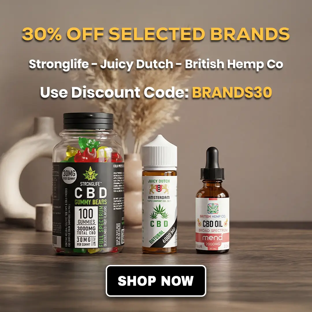 British CBD brands 30 CBD gummies CBD oils CBD e liquids CBD pod devices