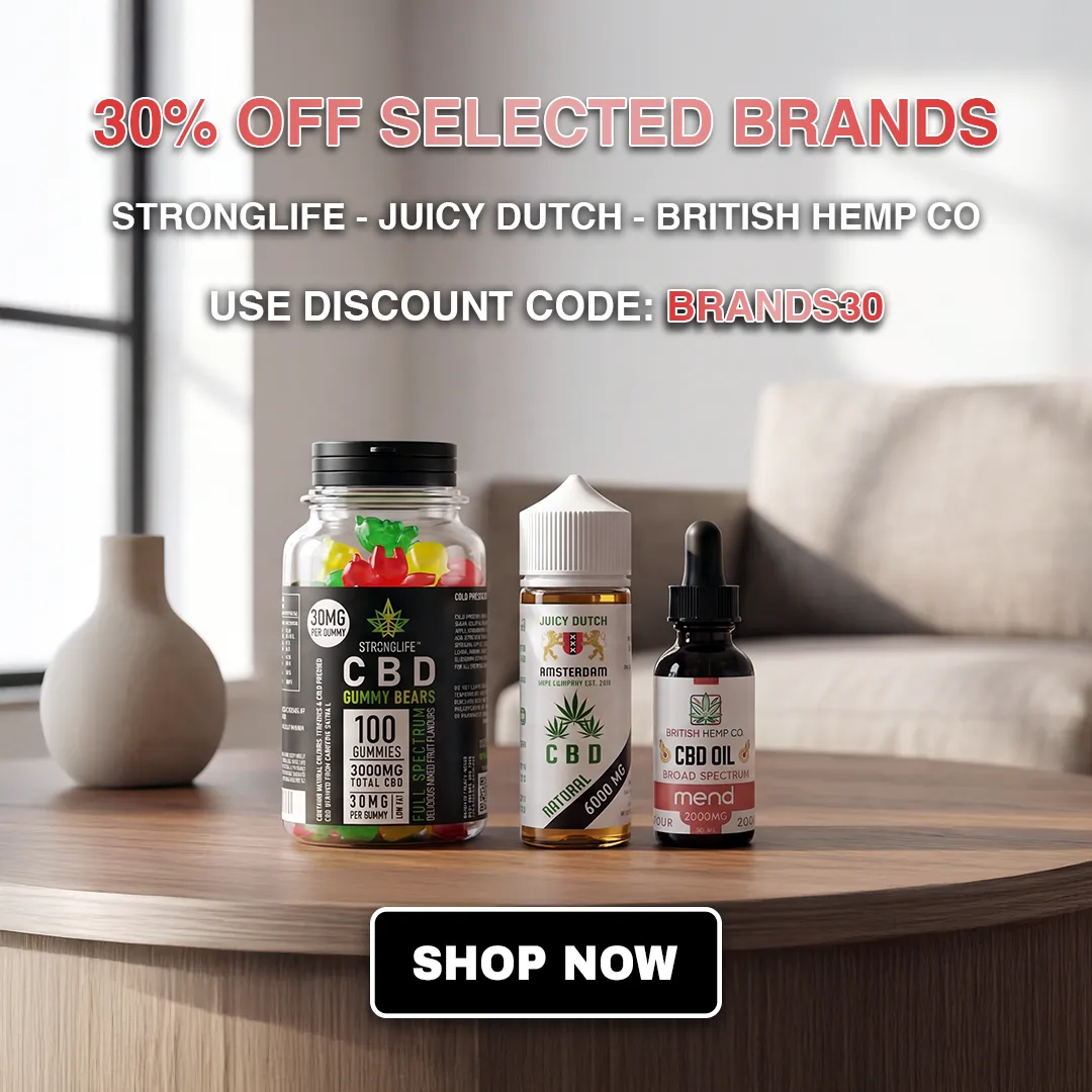 British CBD brands 30 CBD gummies CBD oils CBD e liquids CBD pod devices