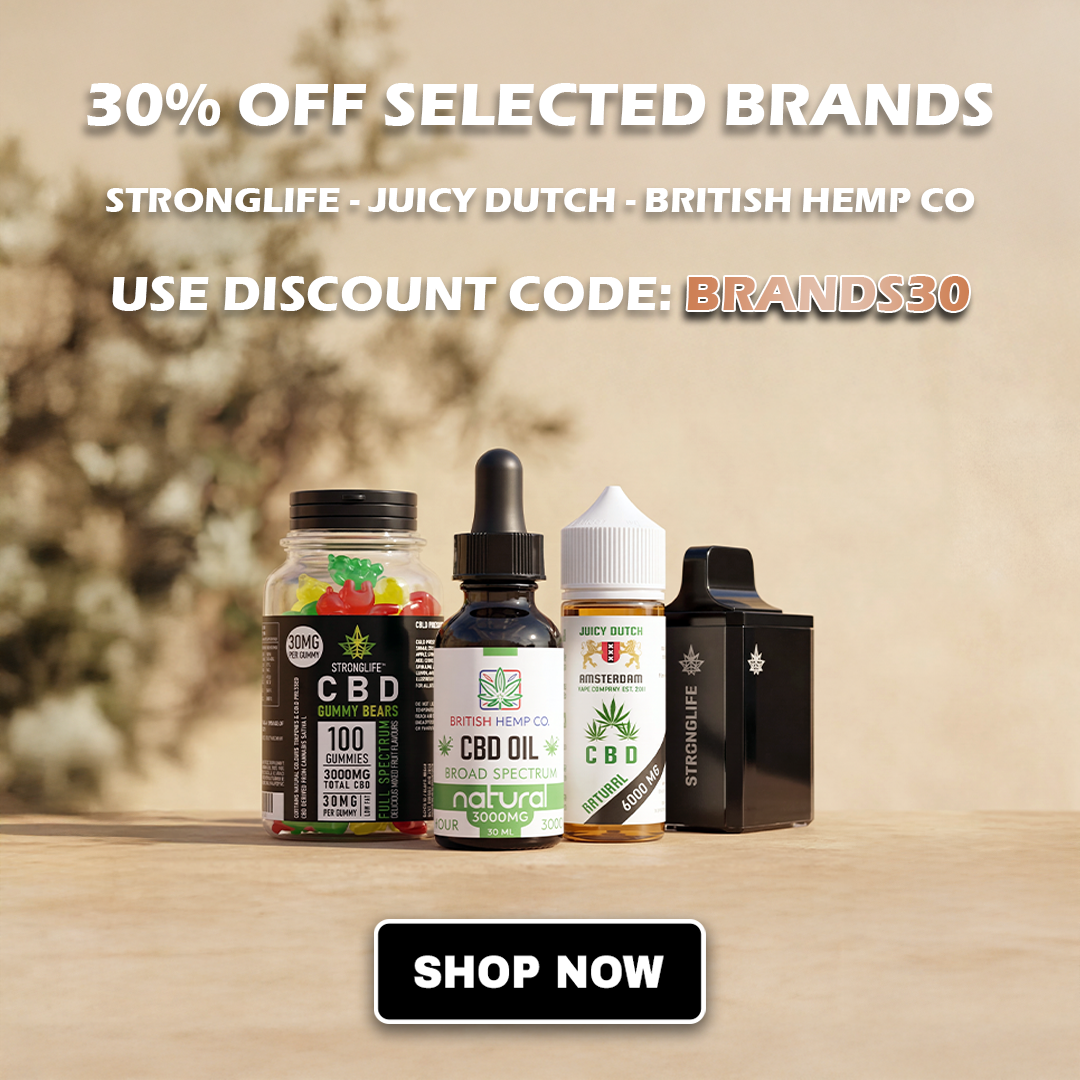 British CBD brands 30 CBD gummies CBD oils CBD e liquids CBD pod devices